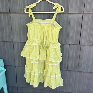 Gipsy Queen Ruffle Green Gingham Mini Dress XL